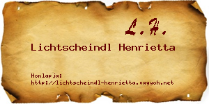Lichtscheindl Henrietta névjegykártya